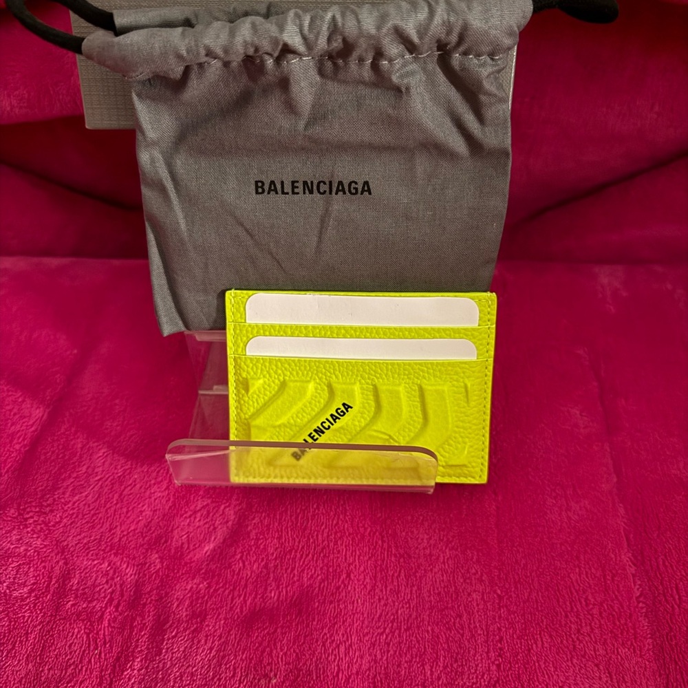 Balenciaga Vibrant Yellow Card Holder
